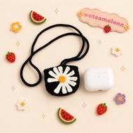 Wotaamelonn Pouch Handmade Daisy Gdragon Crochet KnitTALI | AirPods Case Mini Wallet Aesthetic Neck 