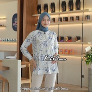 Atasan Blouse Batik Wanita Kerja Kancing Depan Baju Kerja Terbaru Blouse Batik Zuhayra Batik Irma