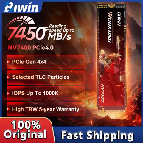 Biwin NV7400 M2 2280 SSD 1TB 2TB 4TB Internal Solid State Hard Drive Speed up to 7450MB/s PCIe 4.0 D