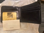 以物易物Swap正版Coach leather wallet 真皮黑色男裝銀包連盒