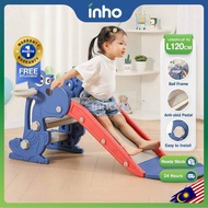 INHO Dinosaur Slide With Basketball Frame Kids Playground Indoor Outdoor Safety Slide Playground