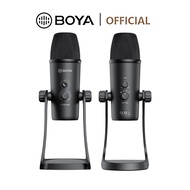 BOYA BY-PM700 PRO USB &amp; XLR Microphone with Headphone Jack for Real-time Monitoring Compatible with Android Windows Computers Studio Analog Audio Devices