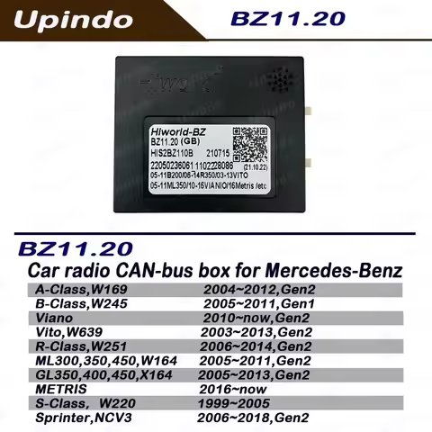 Car Radio CAN Bus Box Decoder Adapter For Benz W169 W245 Viano W639 W251 ML300 450 W164 GL350 400 X1