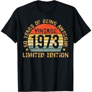 New Turning 50 Birthday Decorations Men 50Th Bday 1973 Birthday T-Shirt