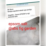 Epsom salt sebagai supplement tumbuhan