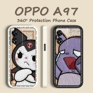 【New product】For OPPO A97 Silicone Full Cover Case Kuromi cute cartoon Phone Case Cover