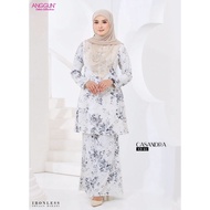 Off White Baju Kurung Riau | Kurung Ironless | Kurung Casandra Anggun Cotton Collection