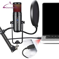 [deevoka] USB Computer Microphone Cardioid Mic Condenser Microphone Studio Work Mic