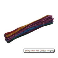 MegaMate ลวดกำมะหยี่ DIY ยาว 30 cm หนา 6mm ทำงานฝีมือ Chenille Stems