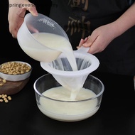 springevenepicuy 80/100/120/200/400 Mesh Nylon Strainer Spoon for Soy Milk Coffee Yogurt CCD