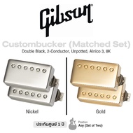 Gibson Custombucker Matched Pickup Set ปิ๊กอัพกีตาร์ไฟฟ้า ซีรี่ย์ Historic Collection แบบฮัมบัคกิ้ง วัสดุ Alnico 3 (จำนวน 1 คู่) -- Made in USA / 1 Year Warranty -- Gold