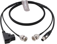 SZRMCC TV Logic Monitor Power Cable Mini 4 pin XLR to Dtap and BNC to BNC 75 ohm Power SDI Video Cab