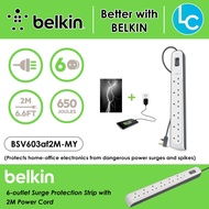Belkin BSV603af2M-MY 6-outlet Surge Protection Strip with 2M Power Cord