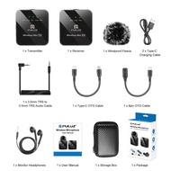 PULUZ 2 TX/1 TX+1 RX Wireless Lavalier Microphone Mini Mic 3.5mm Interface Receiver and Microphone F