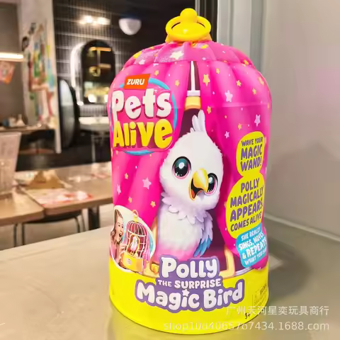 Zuru Pets Alive Polly The Surprise Magic Bird Interactive Pet Sings Moves Repeats What You Say Gift
