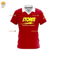 Storm Red CoolWick Bowling Jersey - Coolwick Bowling Apparel