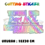 TRUCK GLASS STICKER WITH FRIENDS WORDS I AM FROM ZERO..0