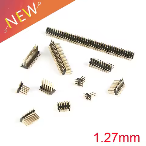 10PCS 1.27mm Strip Double Row Male Pin Header Connector 1.27 SMD SMT Pinheader Socket 2*3/4/5/6/7/8/