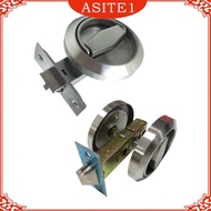 [Asite] Round Knobs Ring Pulls Lock Accessories Stainless Steel Practical Outdoor Lock for Corridor 