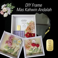 SIAP GUBAH FRAME HANTARAN MAS KAHWIN 3D /size:8x8x2in