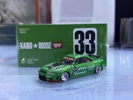 KaidoHouseMINIGT1: 64 Skyline GTR R33 Openable Front Cover Alloy Car Model