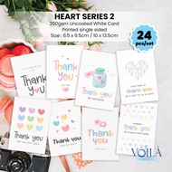 - 24pcs Thank you card - Heart series 2