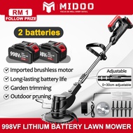 Mesin Rumput 998VF Lawn Mowe Rechargeable Grass Cutter Cordless Grass Trimmer Electric Pemotong Rump
