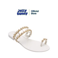 JELLY BUNNY PEARL STRAP RING FLATS SANDALS B20WLFI002 SNOW WHITE