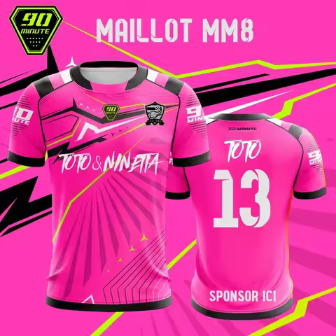 2025 New Popular Fashion Men's Quick-drying T-shirt Maillot 90 Minute Toto & Ninetta Pré Comfortable