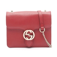 【二手，A級】Gucci 雙G互扣式單肩背包 510304RED皮革女背包