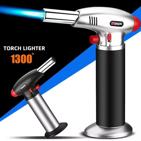 Torch Gas Lighter Butane Inflatable High Flame SmokingAccessories Blue Flame High-temperature Weldin