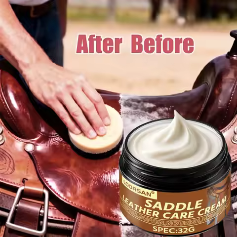 Loorsan Saddle Leather Care Cream, Leather Conditioner For Horse Saddles, Tack, Shoes & Furniture Ca