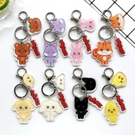 Kpop  Idol  ATEEZ ANITEEZ Key Ring Acrylic Double-sided Printed Keychain Cartoon Pendant