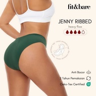 (Heavy Flow) FitnBare Menstrual Underwear - Menstrual Panties - Period Panties | Jenny Ribbed Magic 