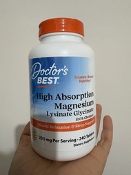 Doctor's Best 高吸收鎂離胺酸甘胺酸 240粒