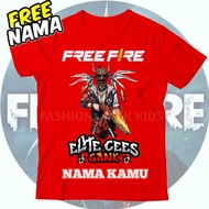 Lovadiz - CHILDREN'S T-SHIRTS FF FREE FIRE ELITE CEES GANK SULTAN VERSION 3 FF CHILDREN'S TSHIRT GAM
