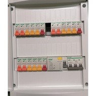 ( 3 PHASE ) 18WAY PVC DB BOX/ MCB BOX FULL SET COMPLETE WITH  MAIN SWITCH (3Pole MCB)+4POLE RCCB/ELC