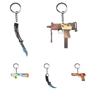 Game Keychain CS2 CSGO Mica Acrylic 8cm Knife Gun Model Unique Anime Skin Backpack Decoration Bookba
