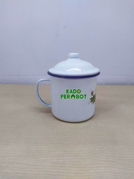 mug enamel motif bunga - cuntang enamel - mug enamel bunga