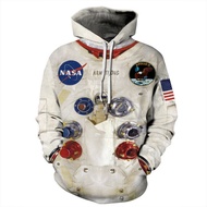 NASA นักบินอวกาศ Apollo Hoodie 3D เสื้อกันหนาวพิมพ์ลาย,เสื้อสเวตเตอร์สวมหัวพิมพ์ลายยานอวกาศเสื้อแจ็ค