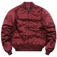 ZZOOI Winter Falls Vintage MA-1 Flight Air Force Pilot Bomber Jacket Streetwear Parkas Coat Military