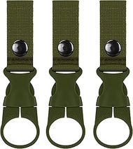 IronSeals Nylon Tactical Outdoor Gear Clip Band, Carabiner Water Bottle Buckle Hook Holder Keychain Belt Webbing Strap for Hiking Camping