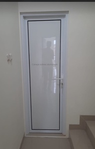 pintu aluminium acp kamar - Putih