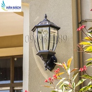 Đèn trụ cổng gắn tường năng lượng mặt trời hình hải đăng. Chống nước IP68. Đèn gắn tường biệt thự nh