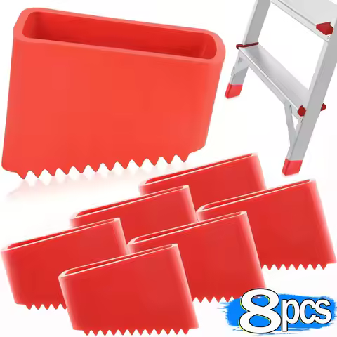 8/1PCS Replacement Ladder Leg Protector Covers Non-slip Step Ladder Feet Covers Household Red Black 
