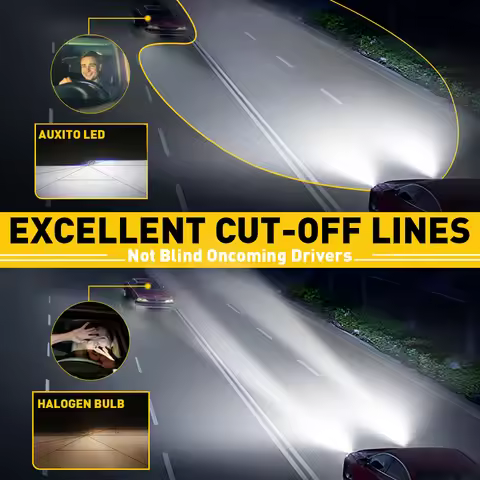 AUXITO 2Pcs H7 LED Lights 80W 16000LM Headlight Bulb 6500K Design Wireless For Hyundai I30 I40 VW Go