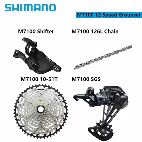 SHIMANO SLX M7100 12 Speed 10-51T 11-46T Groupset M7100 Shifter M7120 Rear Derailleur Cassette For M