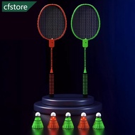 CFSTORE 2PCS LED Badminton Racket Set with Storage Bag Super Lightweight High Elasticity Durable Rac