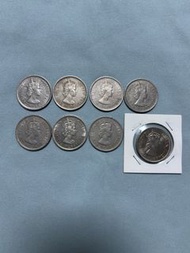 香港大壹圓（1960H/1960KN/1970-1975 ）8枚齊套