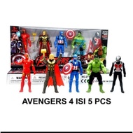 Toy FIGURE ROBOT AVENGERS 4SET 5 Character IRON MAN THOR CAPTAIN America HULK ANT MAN